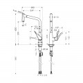Змішувач для кухні Hansgrohe Metris Steel Optic 14820800 - Фото 1